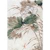 Framed Lotus Flower Art Poster - Decorative Chinese Painting on Kraft Paper with Free Shipping