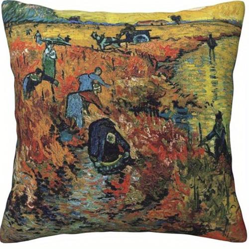 Van Goghs Artistic Floral Doublesided Printed pillow cover Short plush Suitable living room bedrooms sofas throw cushion cover