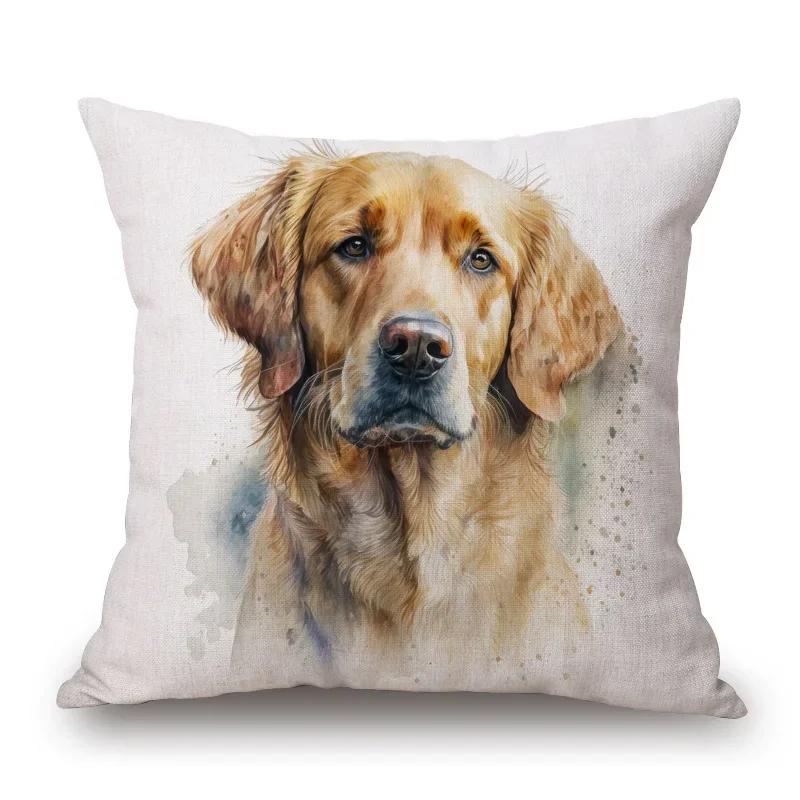Jack Russell Yorkshire Labrador Dachshund Poodle Dalmatian Pet Dog Poster Art Cushion Cover Pillow Case