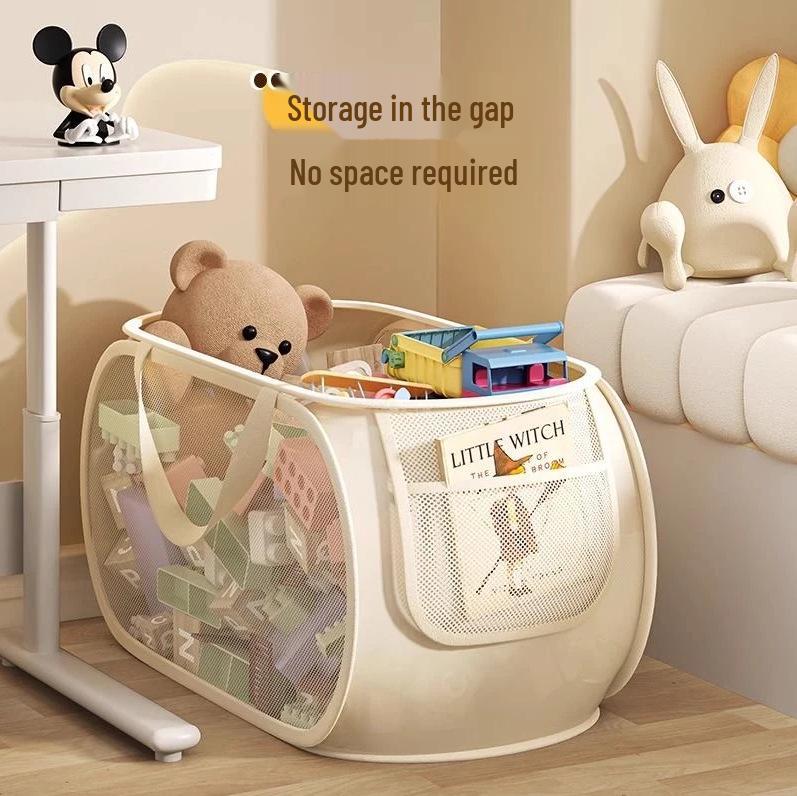 Upgraded Foldable Handheld Laundry Basket - Large, Hollow Design for Household/Bathroom Storage