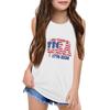 Girls  Kids Summer Crewneck Sleeveless Shirts Tank Tops Independence Day