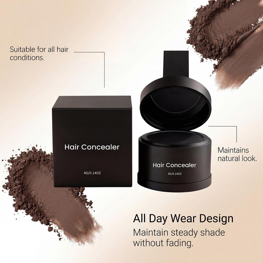 Hair Concealer for Hairline and Sideburns Coverage Natural Finish Lightweight Formula Easy Application Suitable for Hair Care and Styling 4g