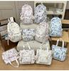 Fresh Butterfly Print Backpack for Middle & High School Students – Large Capacity, National Style, Literary Fan Design