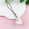 3D Cartoon Fox Pendant Keychain Flocking Lovely Animal Phone Lanyard Key Ring Backpack Hanging Decoration Key Accessories