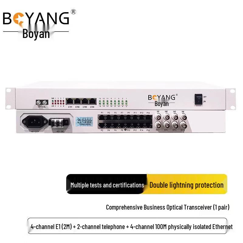 BOYANG Multi-Service 4E1 Optical Transceiver