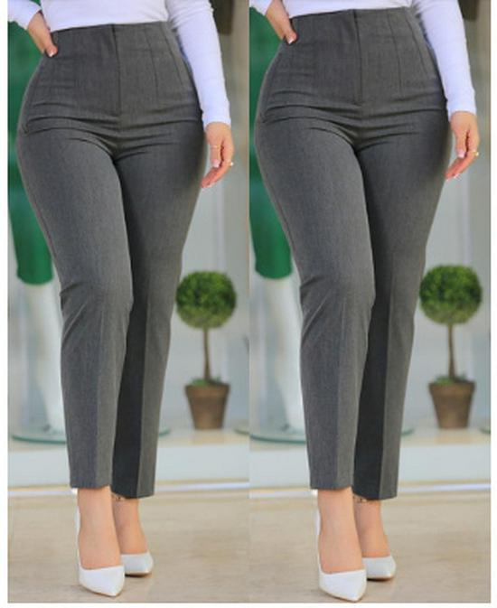 Women's Slim Fit Ruched Straight-Leg Formal Pants