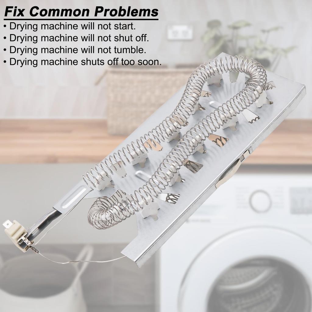 Dryer Heating Element Kit by SupHomie - Compatible with Whirlpool Dryers WED5100HW0 WED5100HW1 WED5100HW2 WED5100HW3 WED5100HC0 WED5100HC1 WED5100HC2