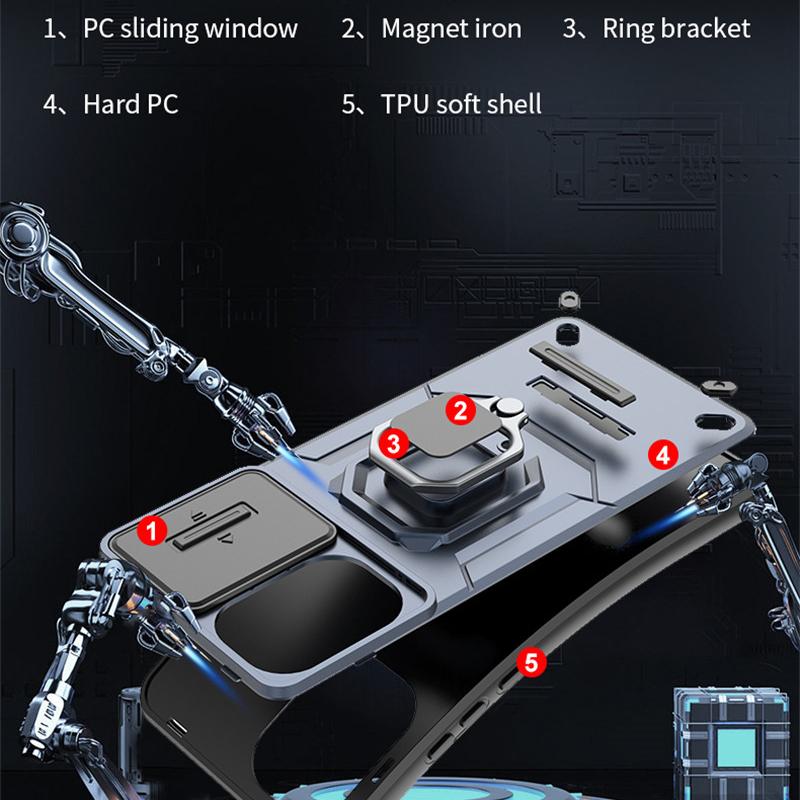 For OnePlus Nord CE5 Case Slide Camera Phone Case OnePlus Nord CE5 Cover Bumper Armor PC Shockproof Cover Cases OnePlus Nord CE5