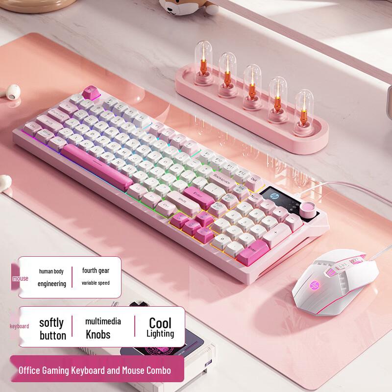 HP K500F Mechanical-Feel Keyboard with Multi-Function Knob