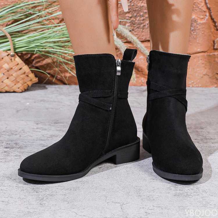 

New Fashionable Versatile Short Women s Boots Outdoor Thick Bottom Autumn Winter Casual Comfortable Coarse Heel Women s Boots 43