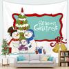 Cartoon Santa Claus Pattern Tapestry Home Bedroom Living Room Wall Decoration Christmas Theme Tapestry