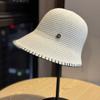 Korean-style solid color cotton fisherman hat for women, versatile for spring and summer, sun protection bucket hat, trendy bucket hat for outings