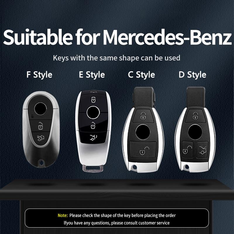 AABCV1 Car Key Case Cover Accessories For Mercedes Benz A C E S G Class GLC CLE CLA GLB GLS W177 W205 X167 AMG W223 W206 C260 C300 S400