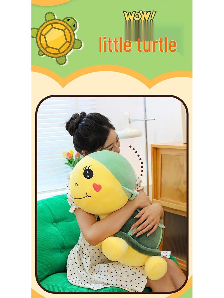 Adorável Tartaruga de Pelúcia com Capuz Almofada Presente