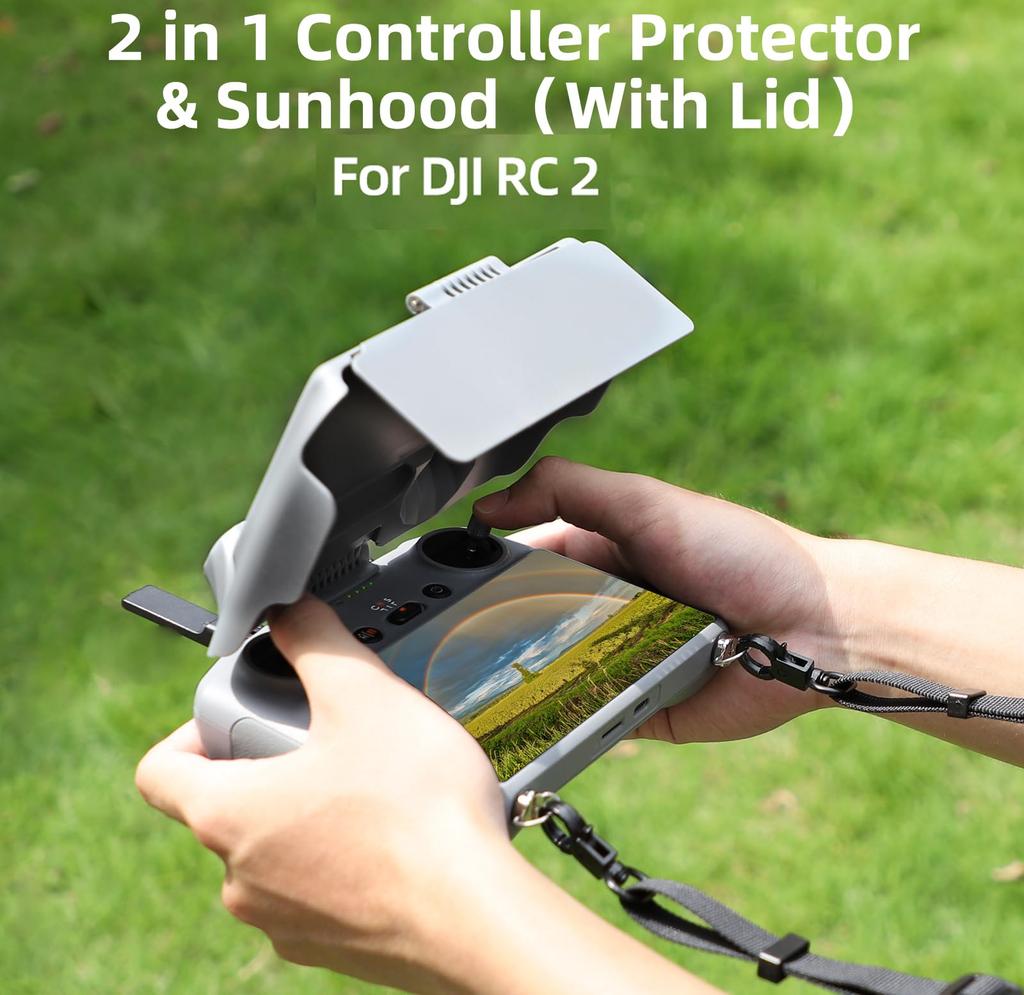 Sun Visor Cover for DJI Mavic 4 RC 2 Remote Control Sun Joystick Screen Protector for DJI Mavic 4 4 RC 2 Sunshade Drone Accessories 2-in-1 Pro, Hood,