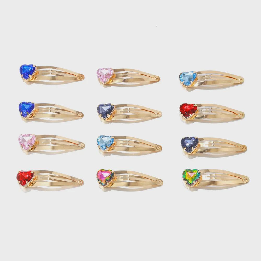 Pink Rainbow Love Side Bangs Clip - Fashionable Alloy Jewelry Hairpin for Girls