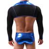 Men's Shawls Underpants Suits Faux Leather Cutout Stage Costumes Sissy Chest Harness Men  BDSM Fetish Underwear Bondage