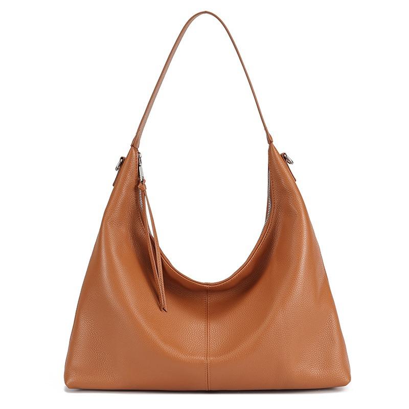 Cowhide Bag Women's Leather Messenger Bag New Large-capacity Tote Bag Women's Niche Versatile Commuter Shoulder Bag