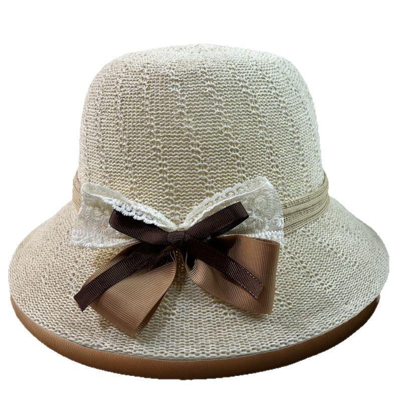 Classic Straw Sun Hat With Wide Brim And Butterfly Bow For Summer Beach Vacation