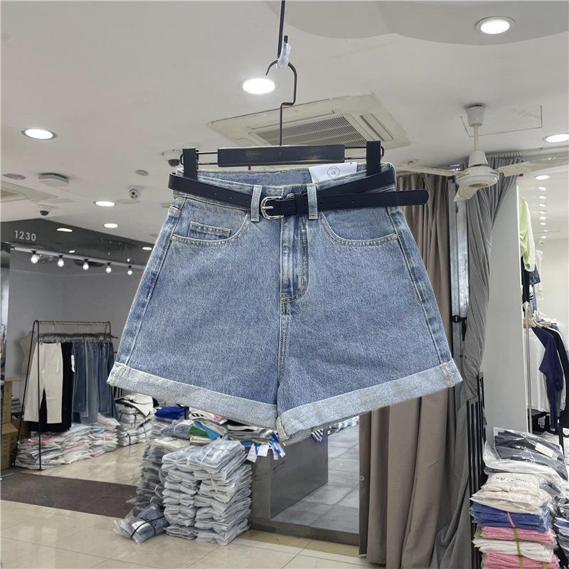 Chice Damen Koreanische High-Waist Lockere Jeans-Shorts - Lässiger Weiter Bein Sommer Stil