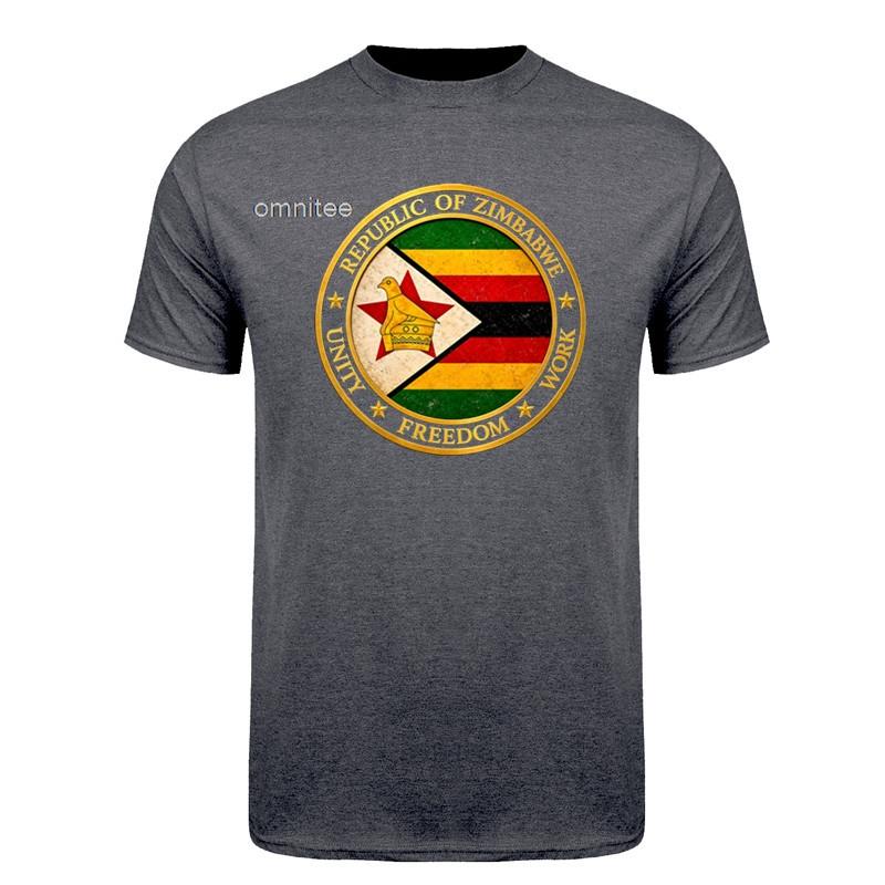 ITS IN MY DNA Simbabwe T-Shirts Grafik Baumwolle Streetwear Kurzarm Geburtstag Simbabwische Flagge Afrika Geschenk T-Shirt Unisex HJ046