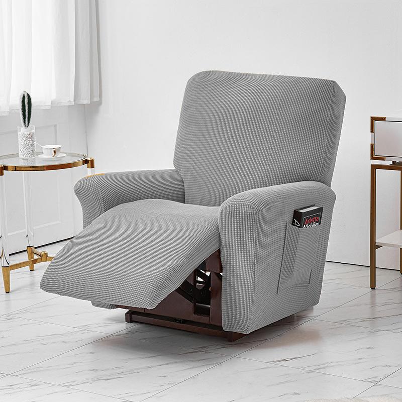 Split Jacquard Recliner Cover Elastic Lazy Boy Chair Sofa Covers Stretch Spandex Couch Slipcovers Armchair Case Solid Color