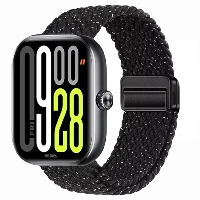 Magnetic Loop for Xiaomi Redmi Watch 4 5 Strap Adjustable Braided Sport Nylon Replacement bracelet for Miband 8 pro/9 pro band