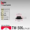 T-Shaped Nylon Gasket Ring Screw Shaft Sleeve with Concave-Convex Insulation Pad M2