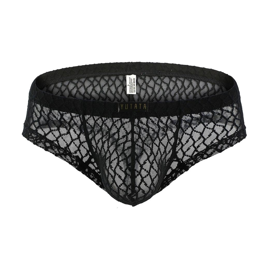 Men's Sexy Lace Underwear Shorts Underpants Soft Briefs Panties