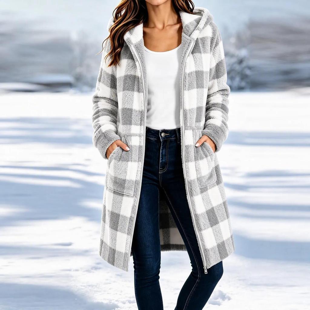 Women's Fashion Casual Flannel Plaid Long Sleeve Jacket Versatile Outerwear for Everyday Wear