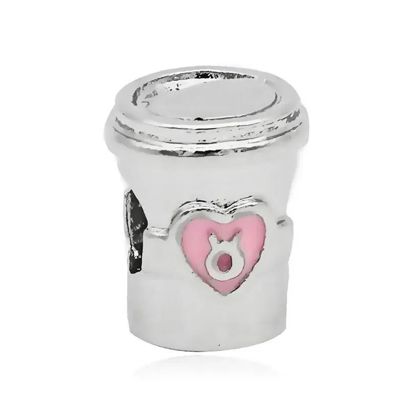 New Fashion Love Heart Bear Pig Butterfly Cake Pink Series Beads Fit Charms Bracelets Women DIY Jewelry Gift