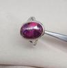 Purple Copper Turquoise Ring: 925 Sterling Silver Jewelry Oval Shape Gemstone Ring