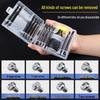 Compact Double-Headed Stubby Ratchet Screwdriver with Phillips & Slotted Bits - Telescopic, Labor-Saving, Forward/Reverse Function