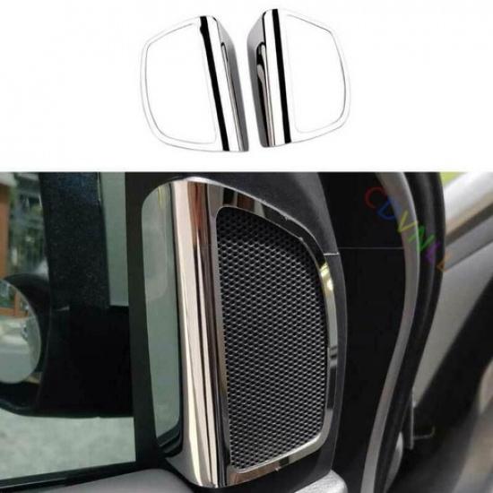 For Ford Focus 2012-2018 Chrome Steel A Post Speaker Frame Cover Trim 2PCS new