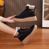 Thick Soled Warm Women's Boots  Winter High Top Velvet Casual Trend Anti Slip Midsole Daily Wear-resistant Women's Boots