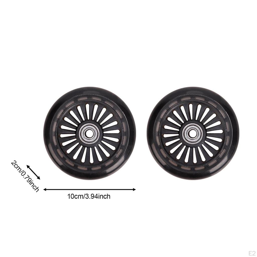 2x Front Wheels Replace Parts Premium Enhancing Stability High Strength Kids Pushchair