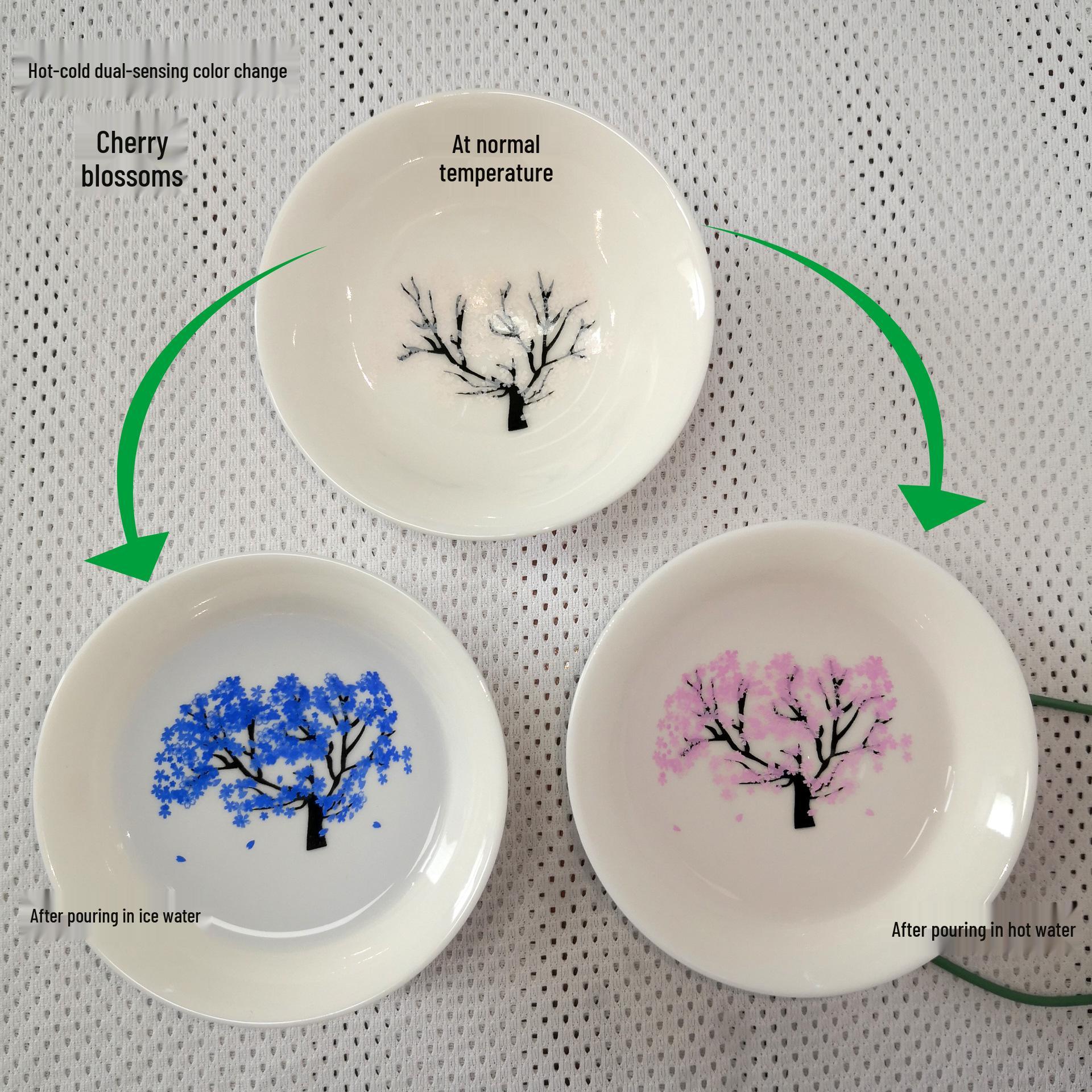 

Керамічна термочутлива чашка сакура, що змінює колір 70ml-110ml