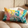 2D Colorful Bird Watercolor Pillowcase Suitable For Sofa Bedroom Car Pillow Cover Cushion Rectangular Back Cushion