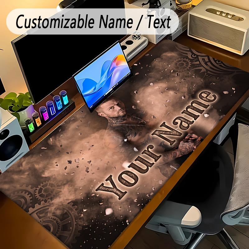 Large Mouse PadKontra K Custom Name Text Personalized Desk Mat Non Slip Gaming Pad