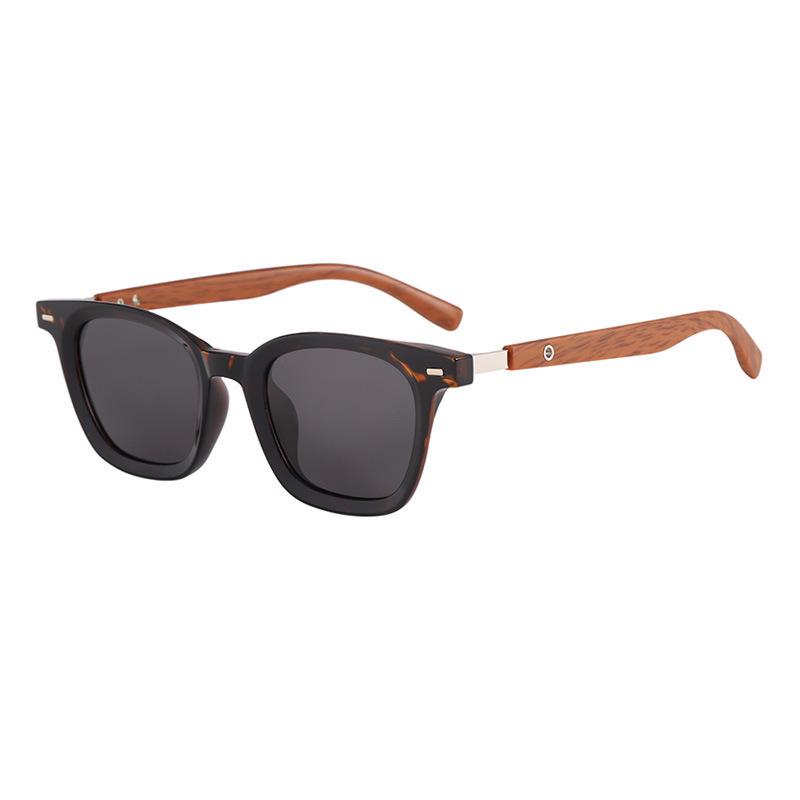 Wood Grain Polarized Sunglasses for Women & Men – UV Protection, High-End Driving, Stylish for Square & Round Faces