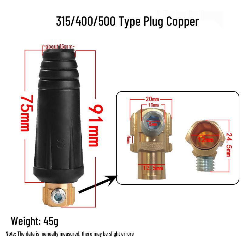 Copper Quick Plug Welding Machine Connector - Universal Male & Female Accessories