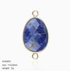 Natural Crystal Stone Charms Faceted Waterdrop Connector with Brass Findings Golden for Necklace Bracelet Jewelry Making DIY