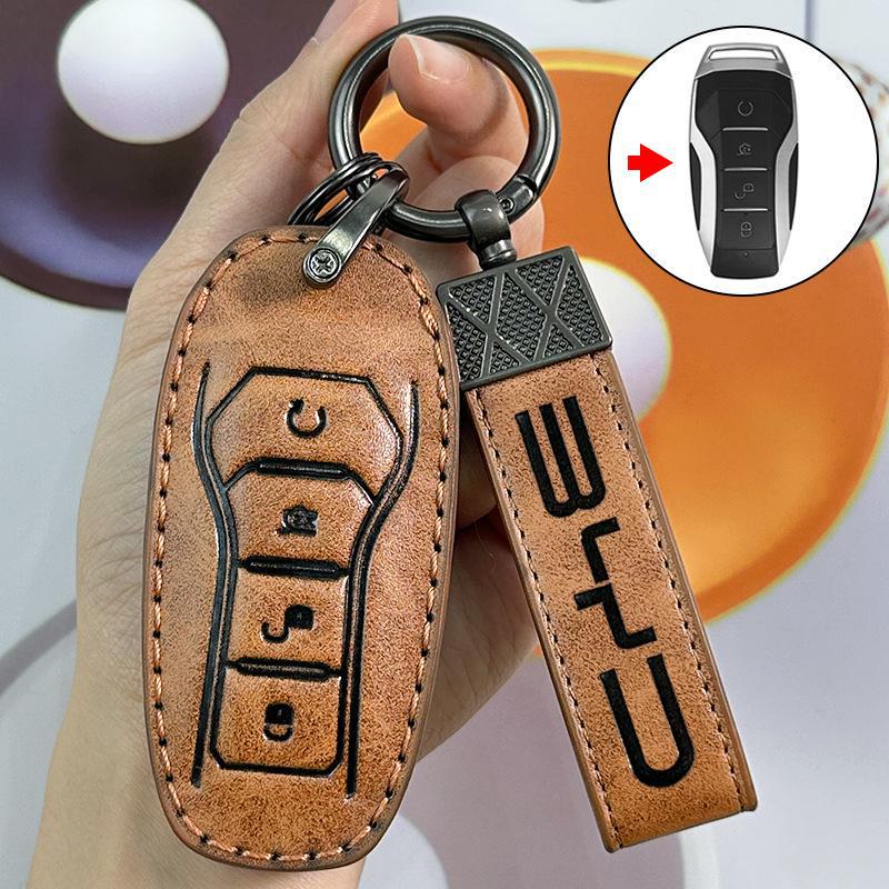 BYD Yuan Plus Key Cover for Song, Han, Qin, Tang, Destroyer 05 - Premium Car Key Bag