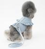 Frilled Clothing Harness with Glitter Decorations and Easy to Put On and Take Includes Matching Fabric Dog Walking for Dogs and Pet Use [Lady glamour]