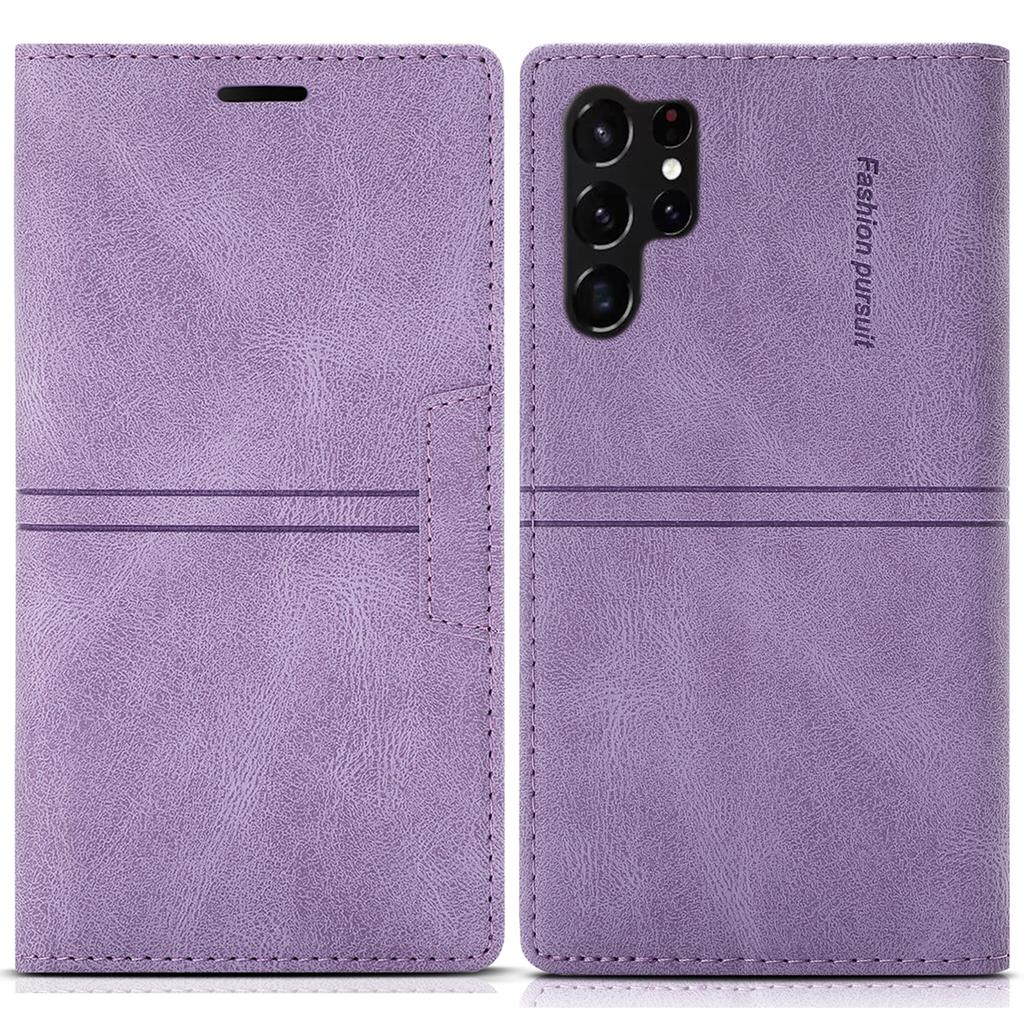 Do Samsung Galaxy S25 Ultra Etui portfelowe z magnetycznym zamknięciem Skórzane etui na telefon