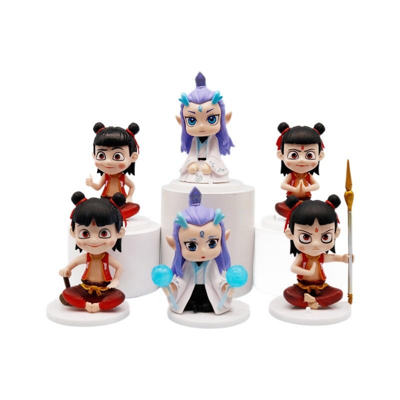 Pvc Nezha Mythical Figurines Collection For Desktop Decor And Playroom Display