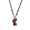 Unisex Retro Sandalwood Deer Pendant Necklace