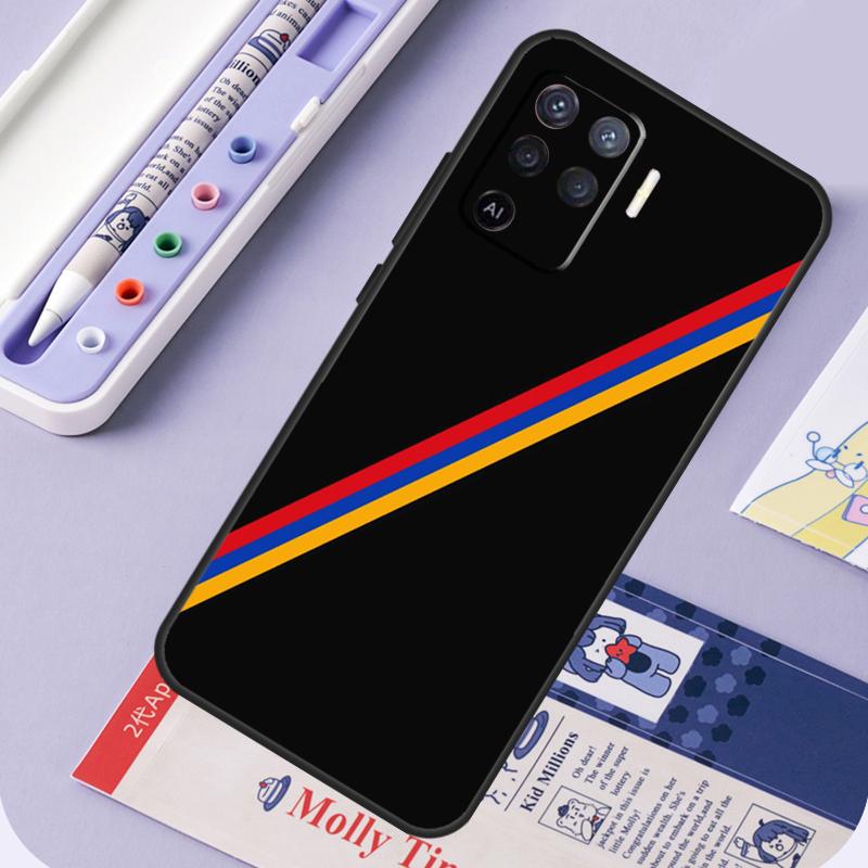 Armenian Flag For Oppo A17 A18 A94 A74 A54 A15 A38 A58 A78 A98 A40 A60 A80 A16 A76 A96 A57 A77 A5 Pro Case