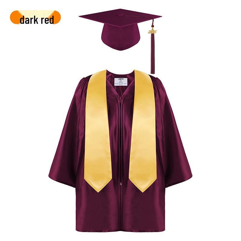 European & American Children's Graduation Gown: Knitted Kindergarten & Elementary School Set for Performances