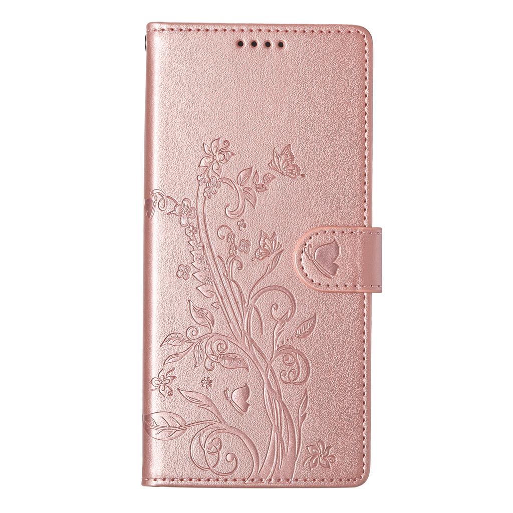 Etui portfelowe dla Honor X6c 4G/X5b/X5b Plus z nadrukiem motyla i kwiatów, skórzane PU, pokrowiec na telefon z paskiem na nadgarstek